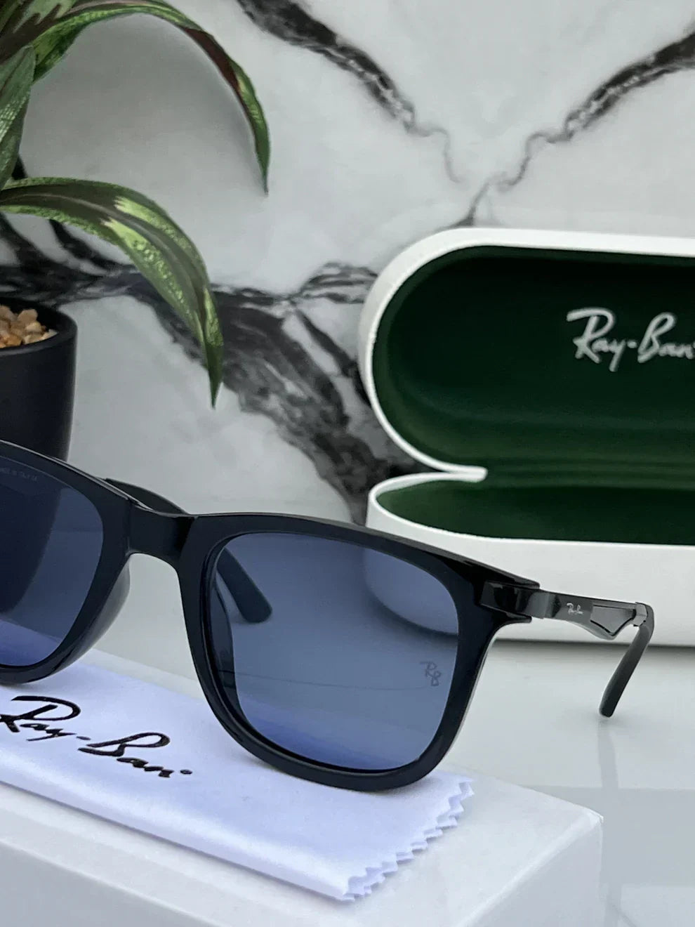 RB #4 METAL FULL BLACK POLARISED SUNGLASSES