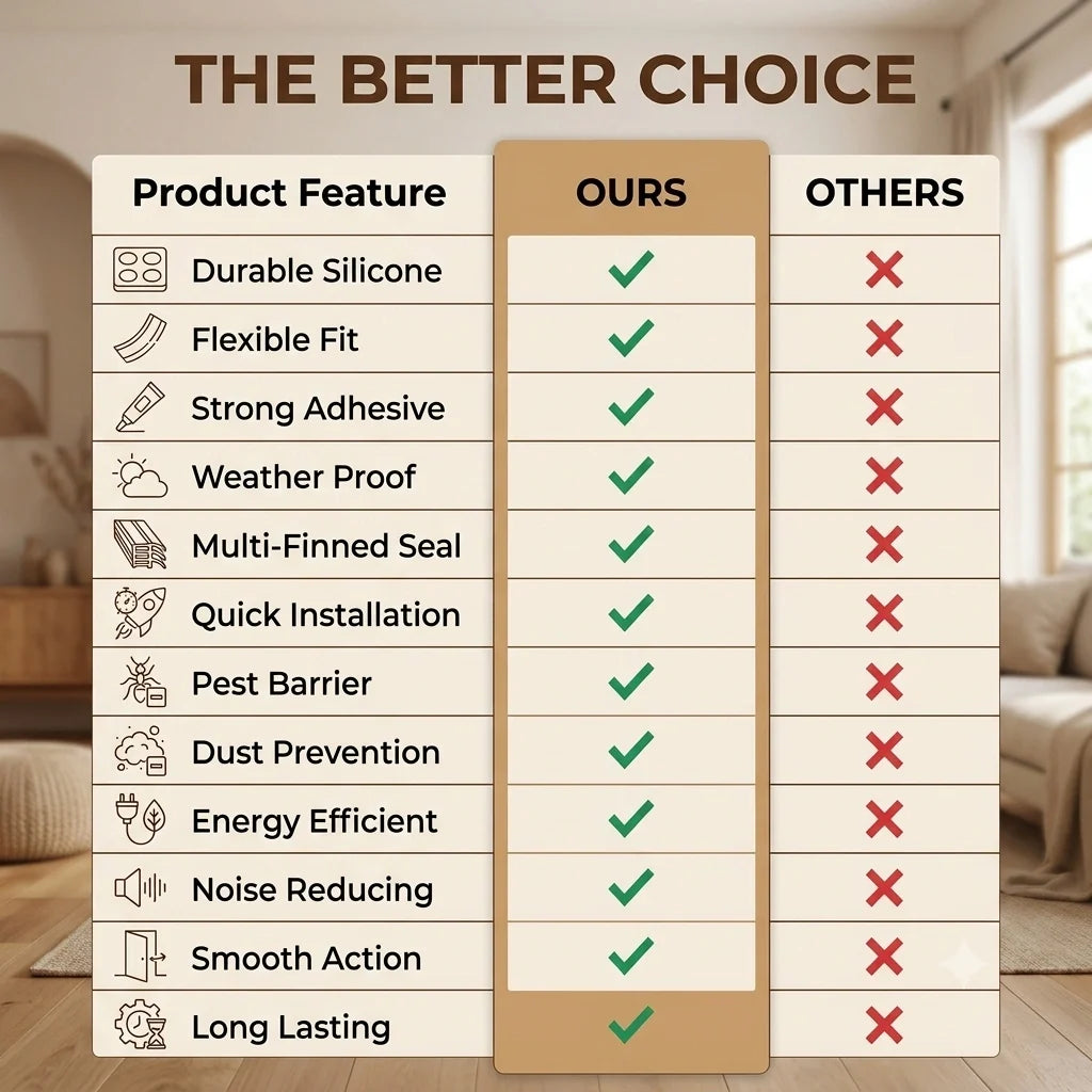 GapSeal  — Door strips | Air, Dust & Noise Reducer | Flexible Fit