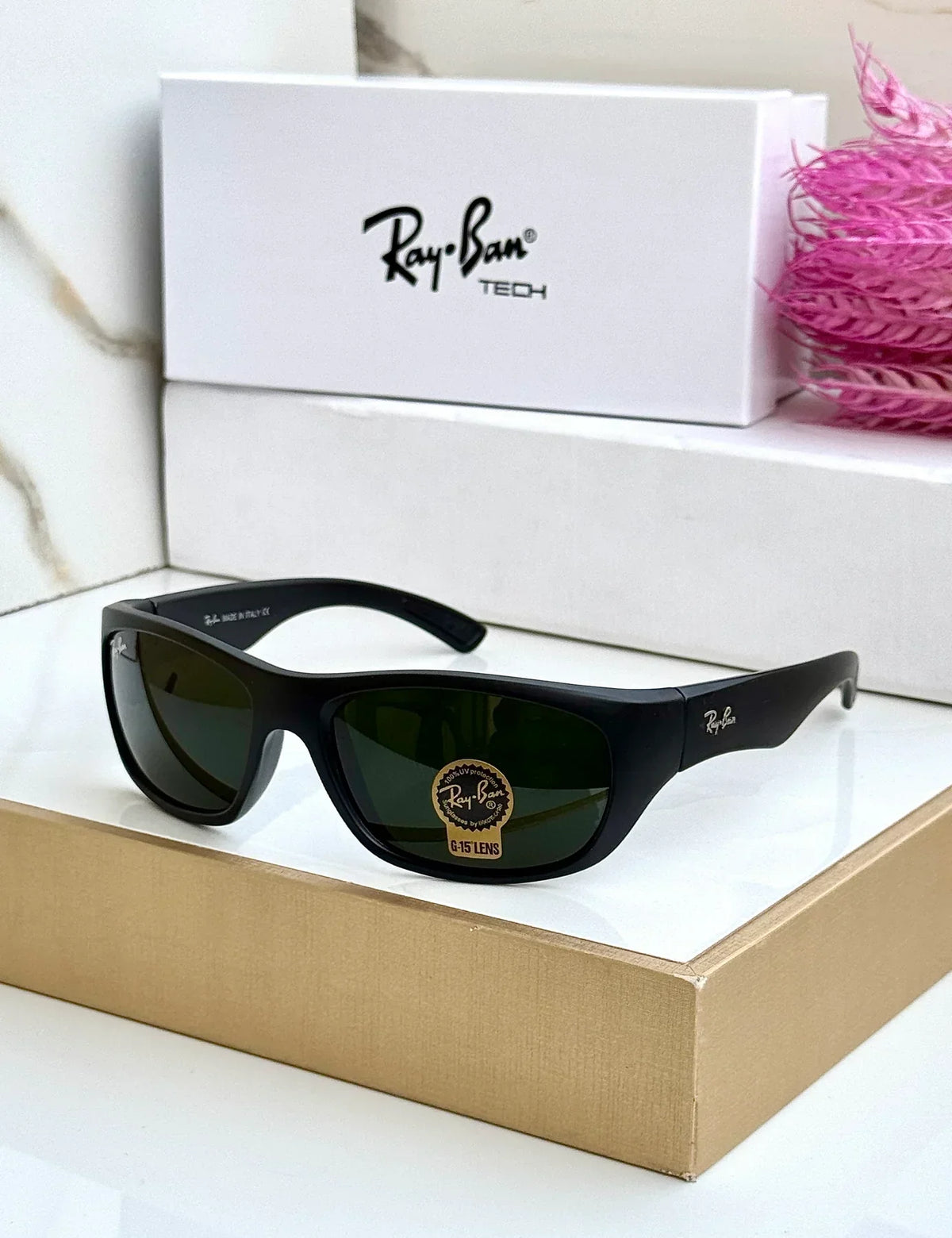 RB 4177 BLACK BLACK UV-400 SUNGLASSES