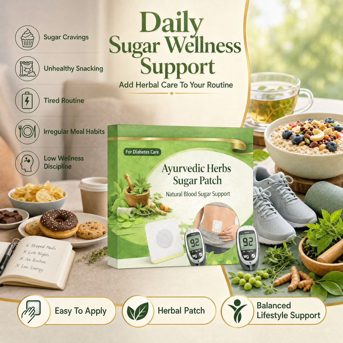 HerbPatch™ - Ayurvedic Herbs Sugar Patch |  Buy 1 Pack Get 1 Pack free